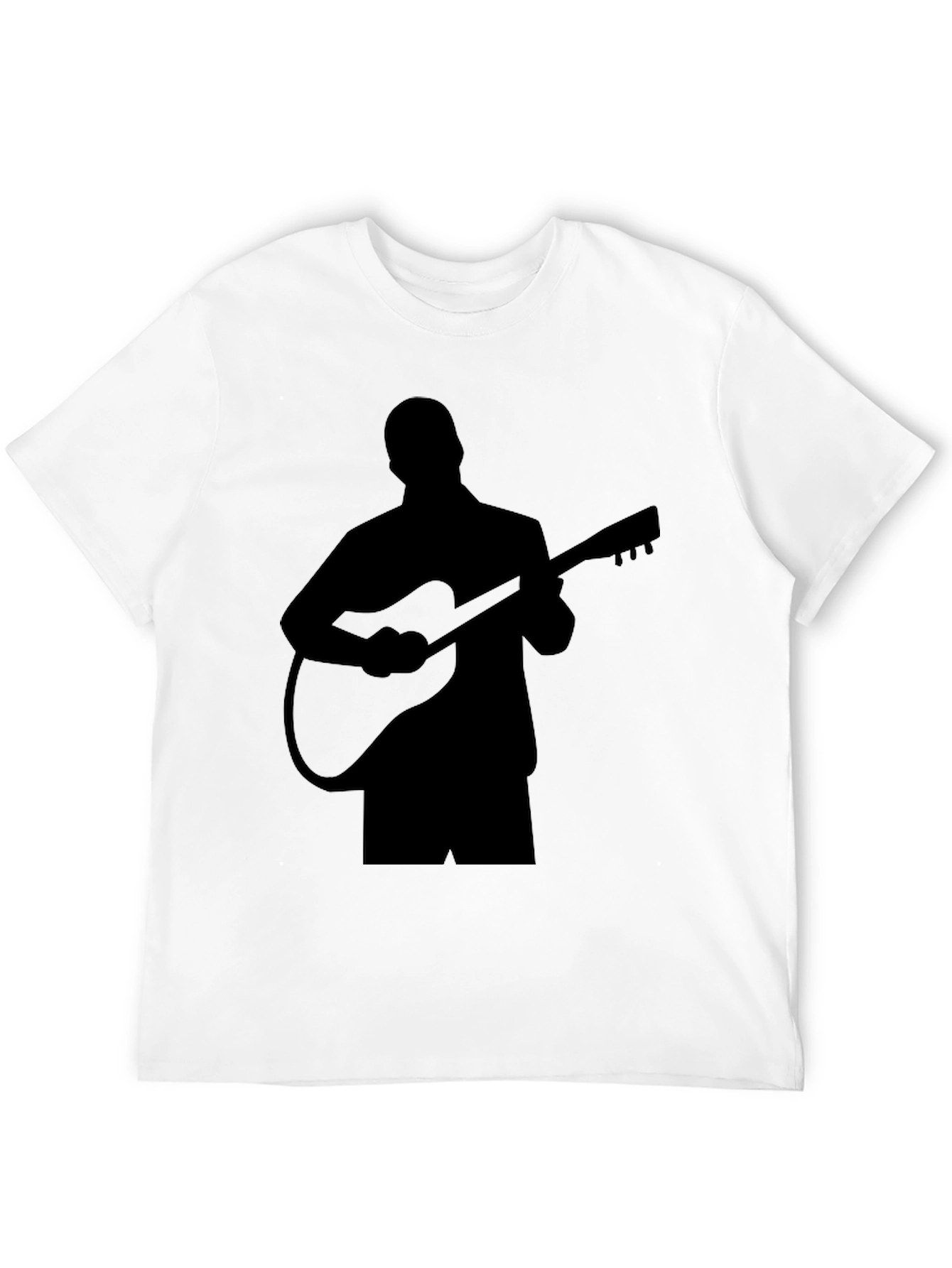 Guitar Player Silhouette Black T-Shirt
