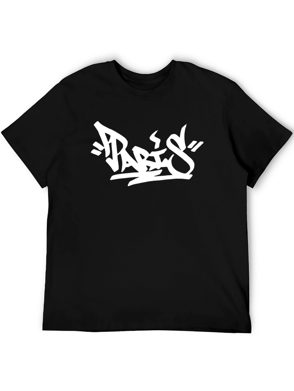 Urban Style Black Tee - Paris Graffiti Design