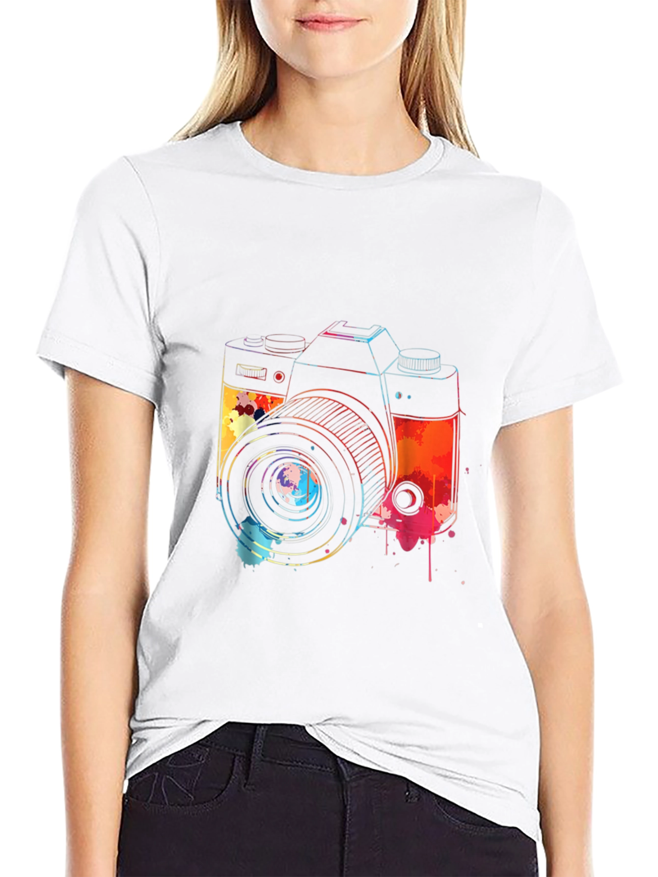 Camera Graphic Tee - Artistic Style