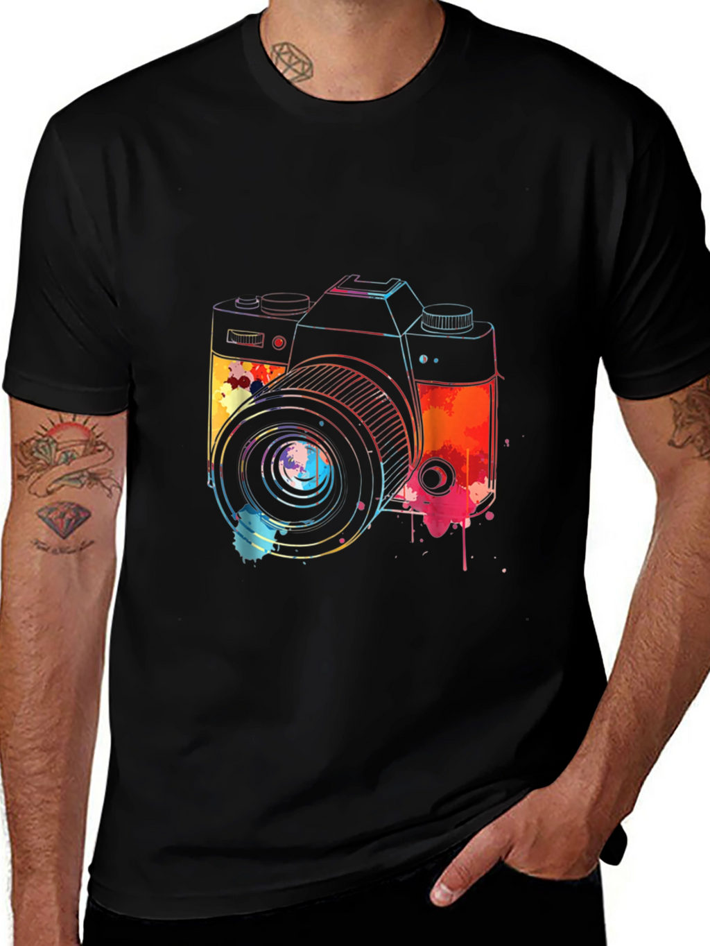 Camera Graphic Tee - Artistic Style