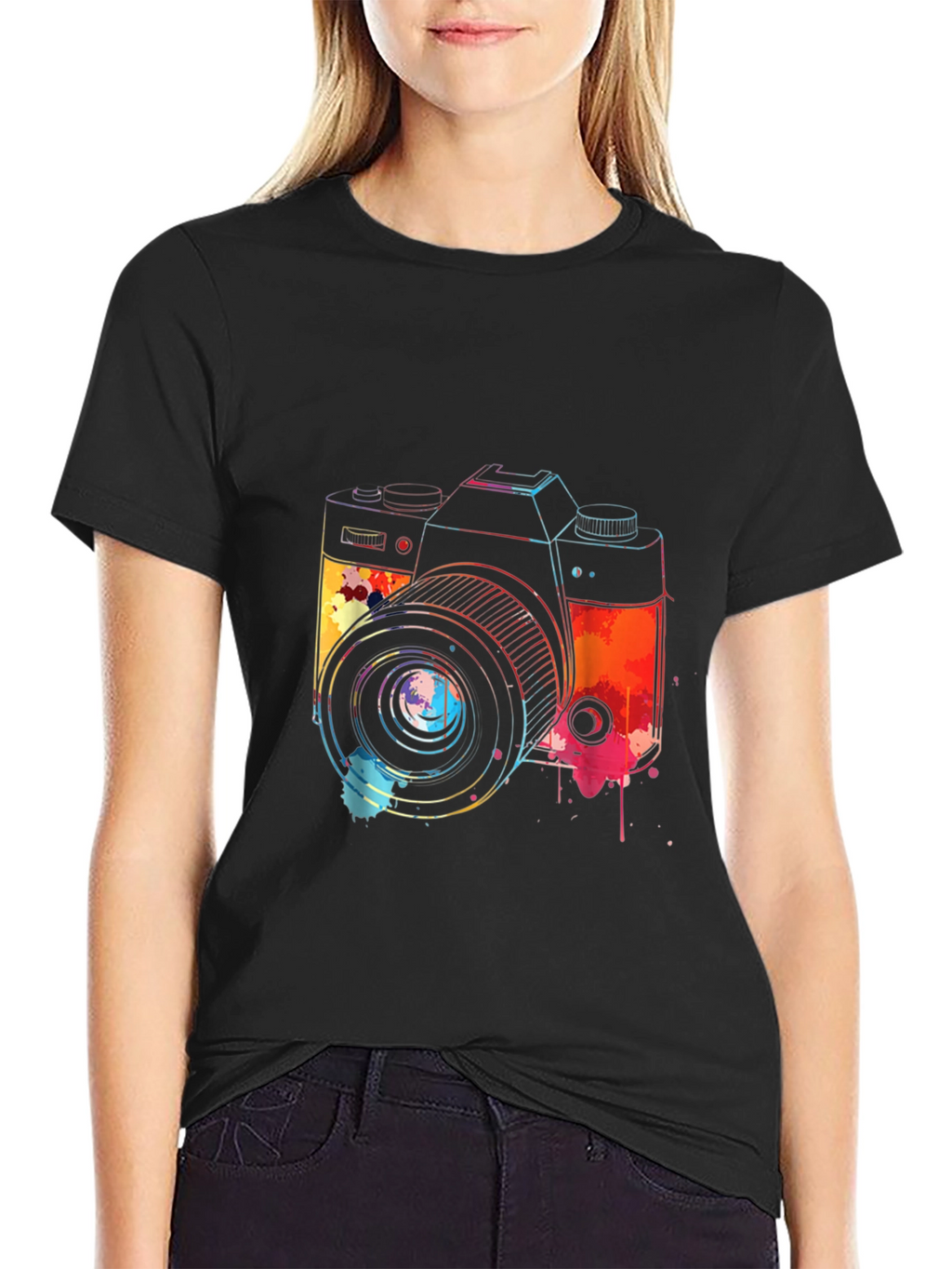 Camera Graphic Tee - Artistic Style