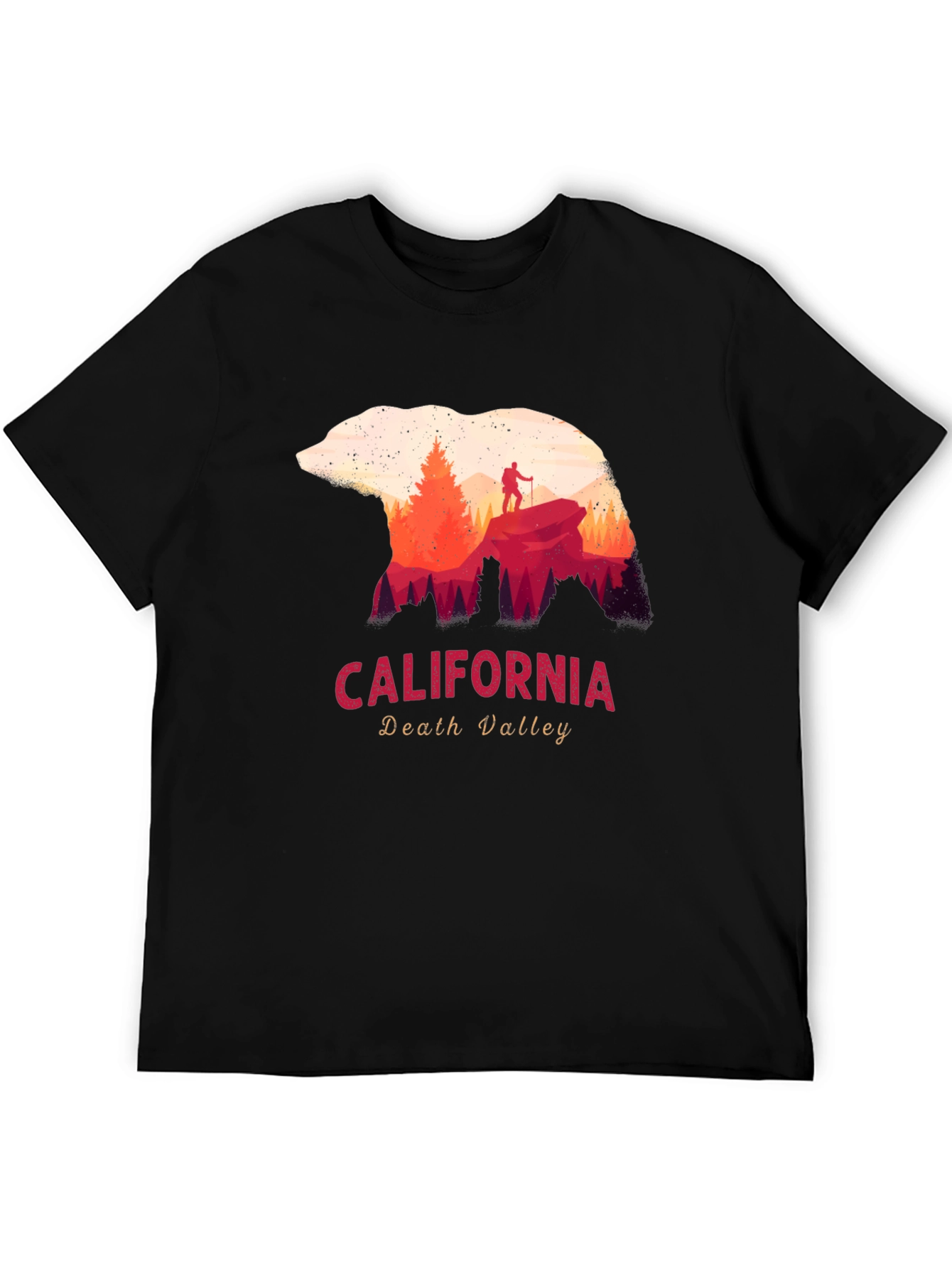 California Death Valley Bear Silhouette Graphic Tee