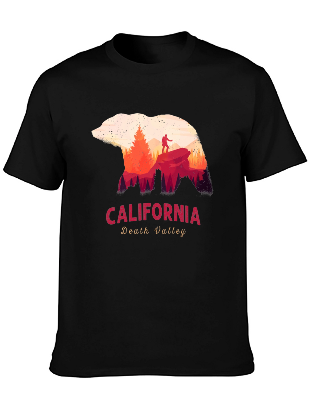 California Death Valley Bear Silhouette Graphic Tee