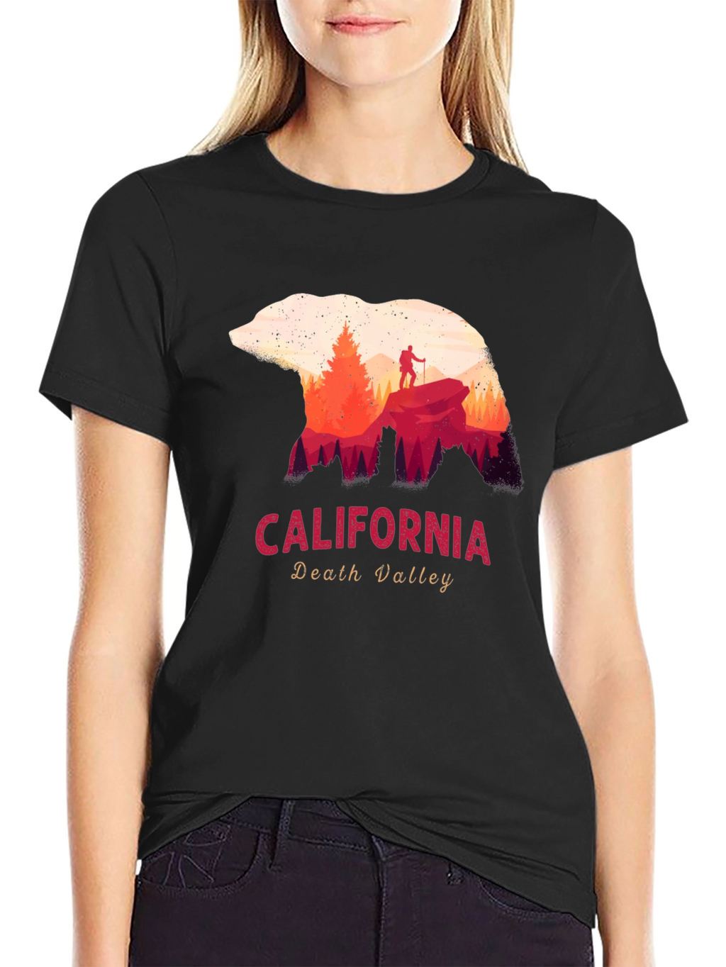 California Death Valley Bear Silhouette Graphic Tee