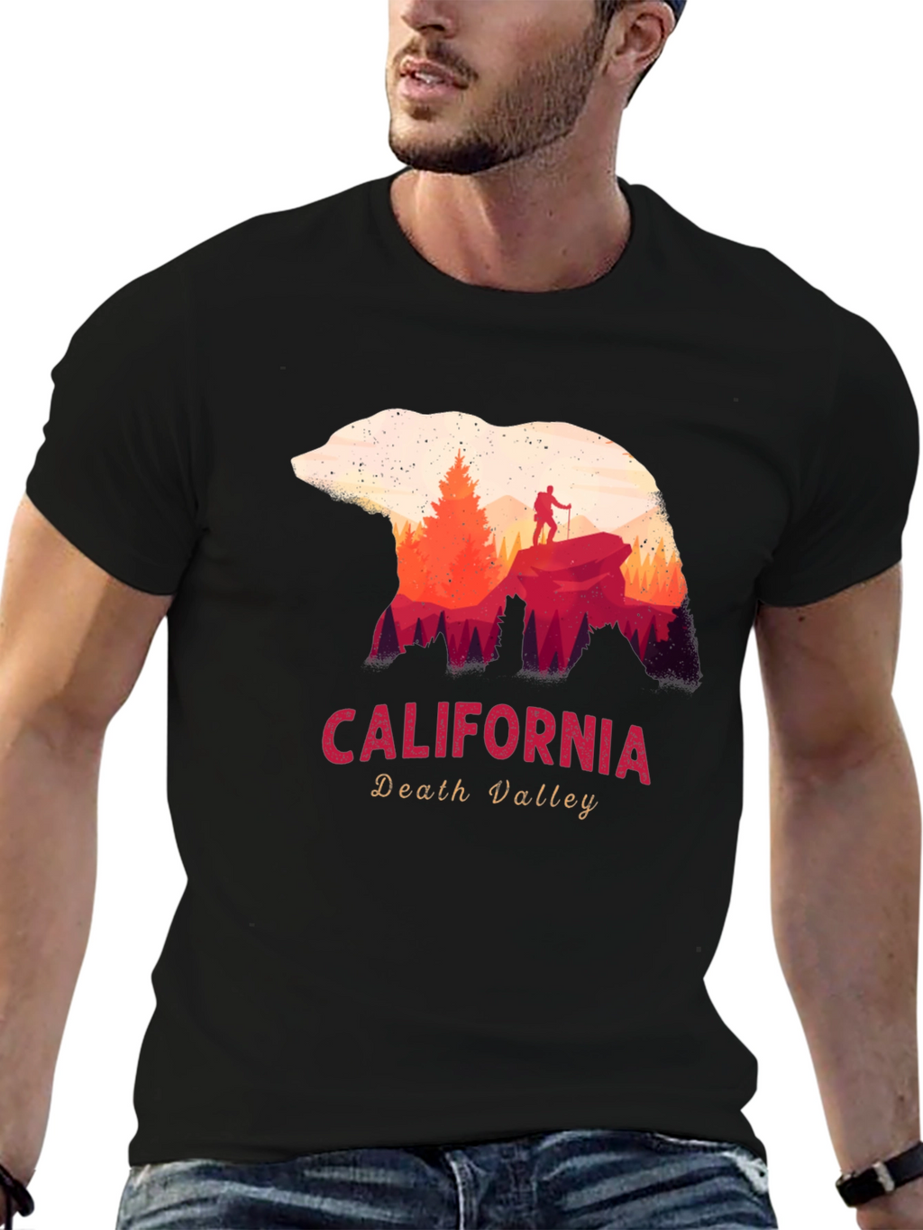 California Death Valley Bear Silhouette Graphic Tee