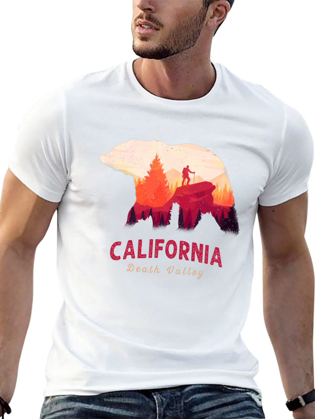 California Death Valley Bear Silhouette Graphic Tee