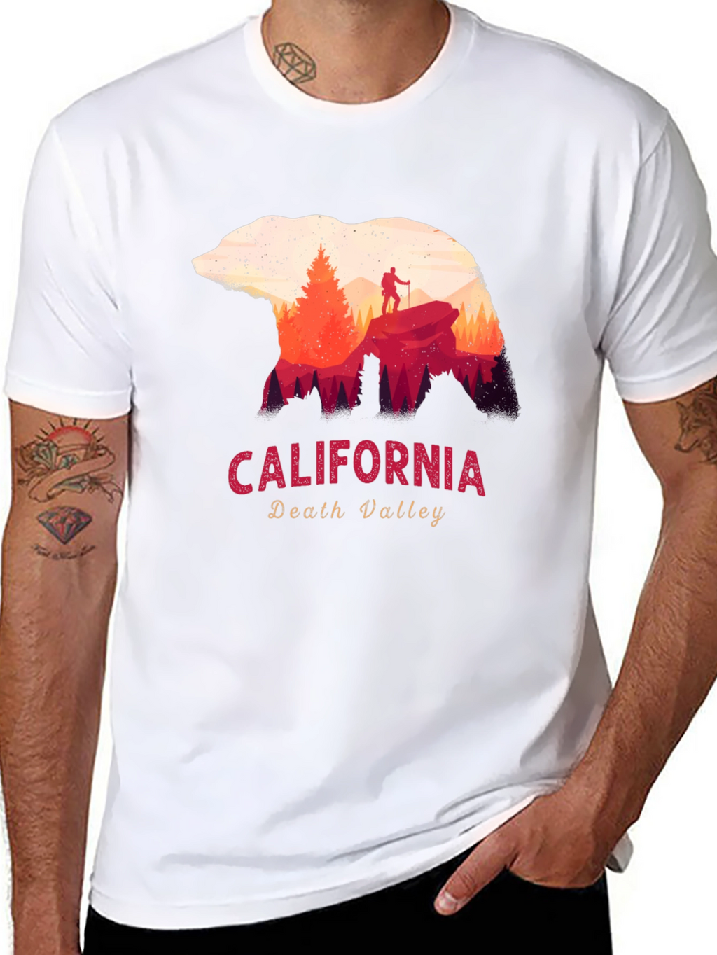 California Death Valley Bear Silhouette Graphic Tee