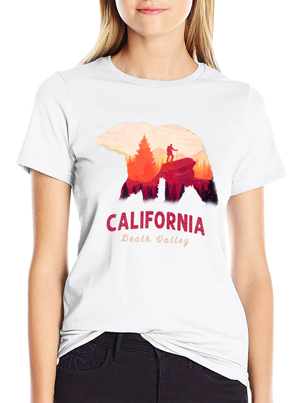 California Death Valley Bear Silhouette Graphic Tee