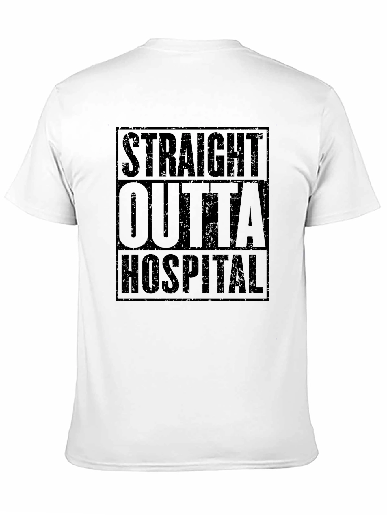 Straight Outta Hospital Tee - Black Graphic T-Shirt