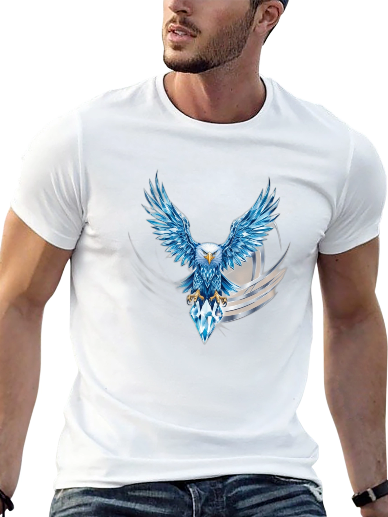 Eagle Diamond Graphic Black T-Shirt