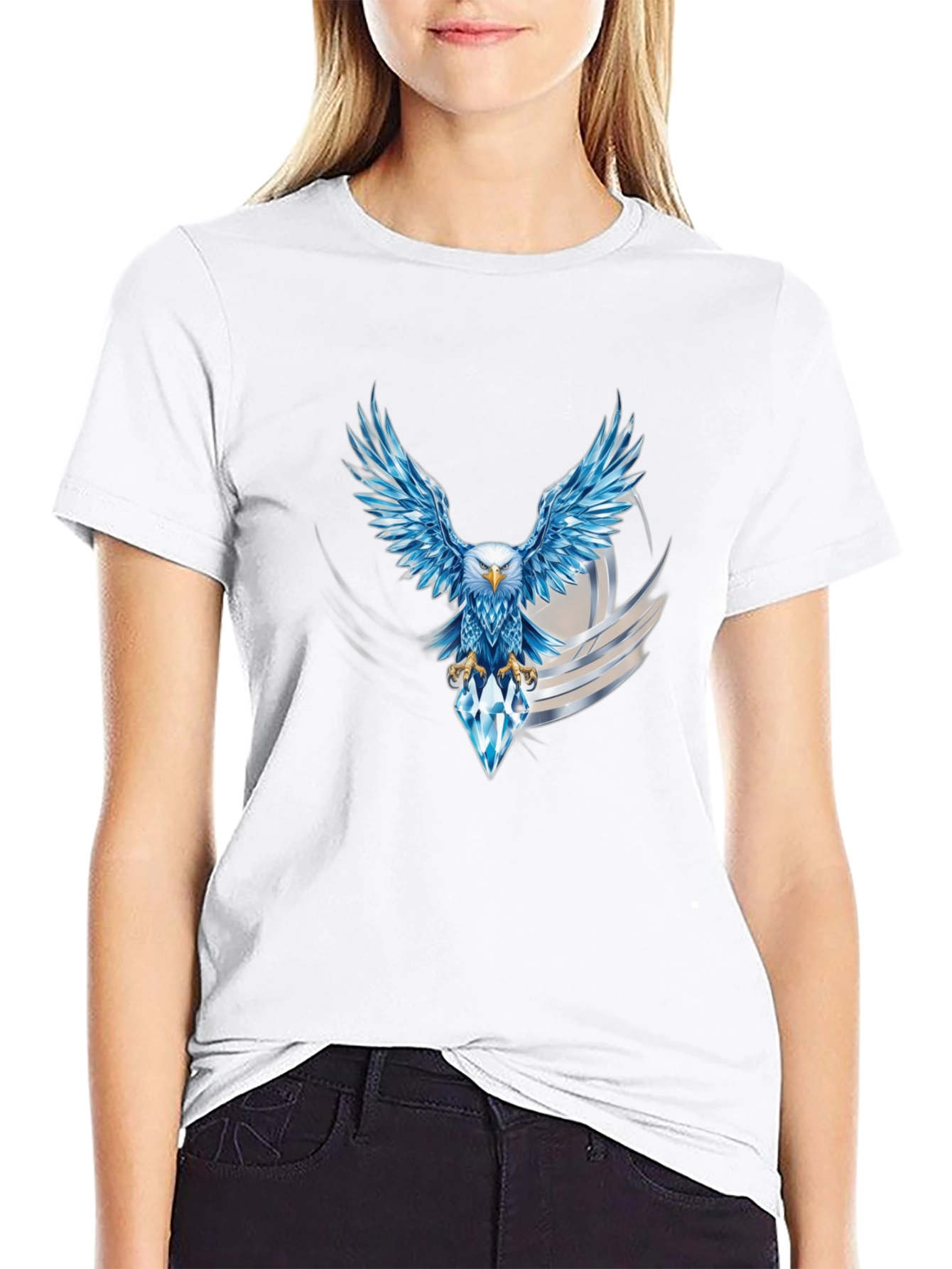 Eagle Diamond Graphic Black T-Shirt
