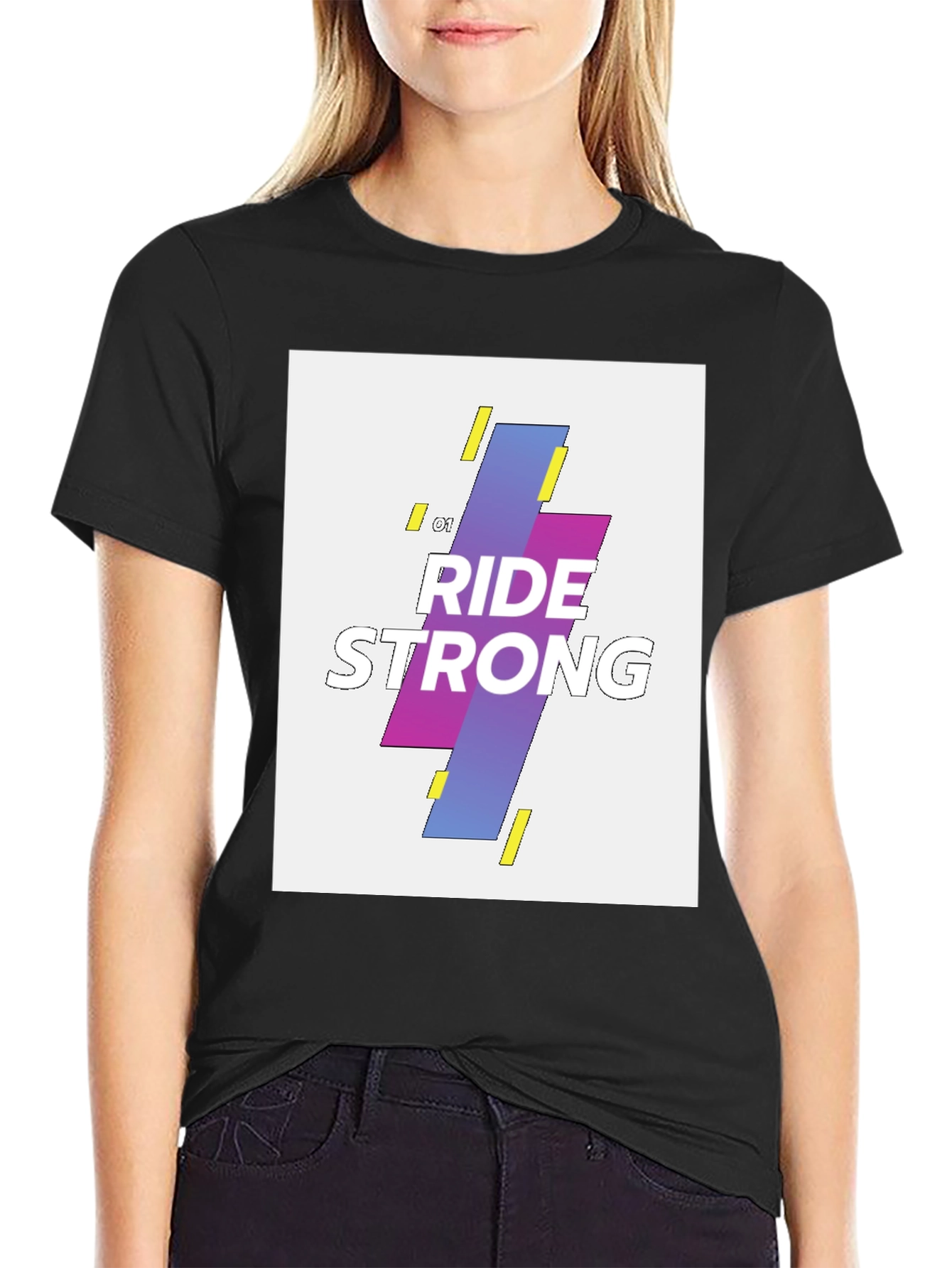 Ride Strong Graphic T-Shirt - Black Cotton Tee