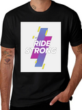 Ride Strong Graphic T-Shirt - Black Cotton Tee