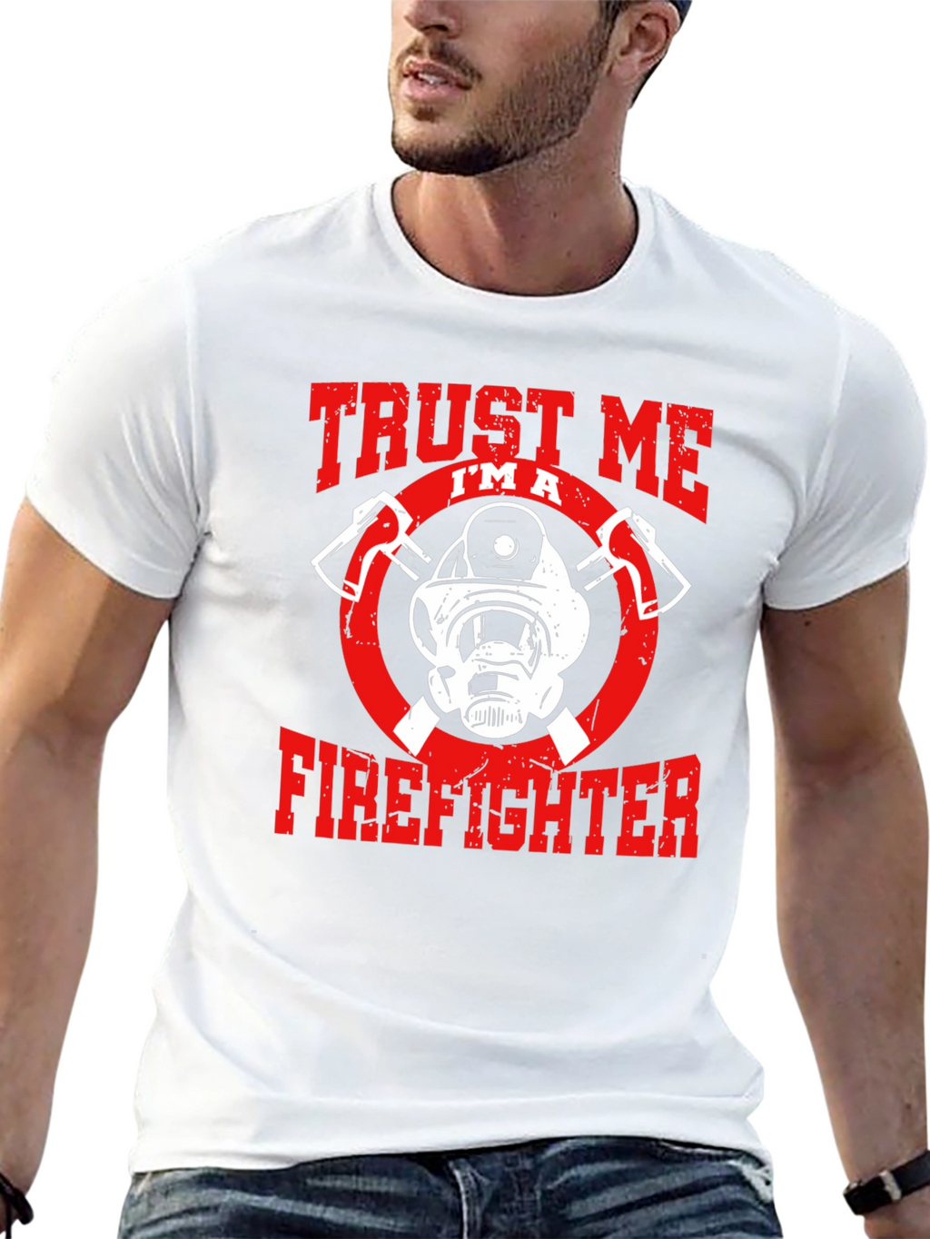 Trust Me Im A Firefighter Black T-Shirt