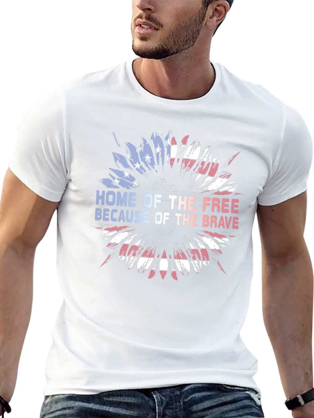 Patriotic Sunflower T-Shirt - Home of the Free