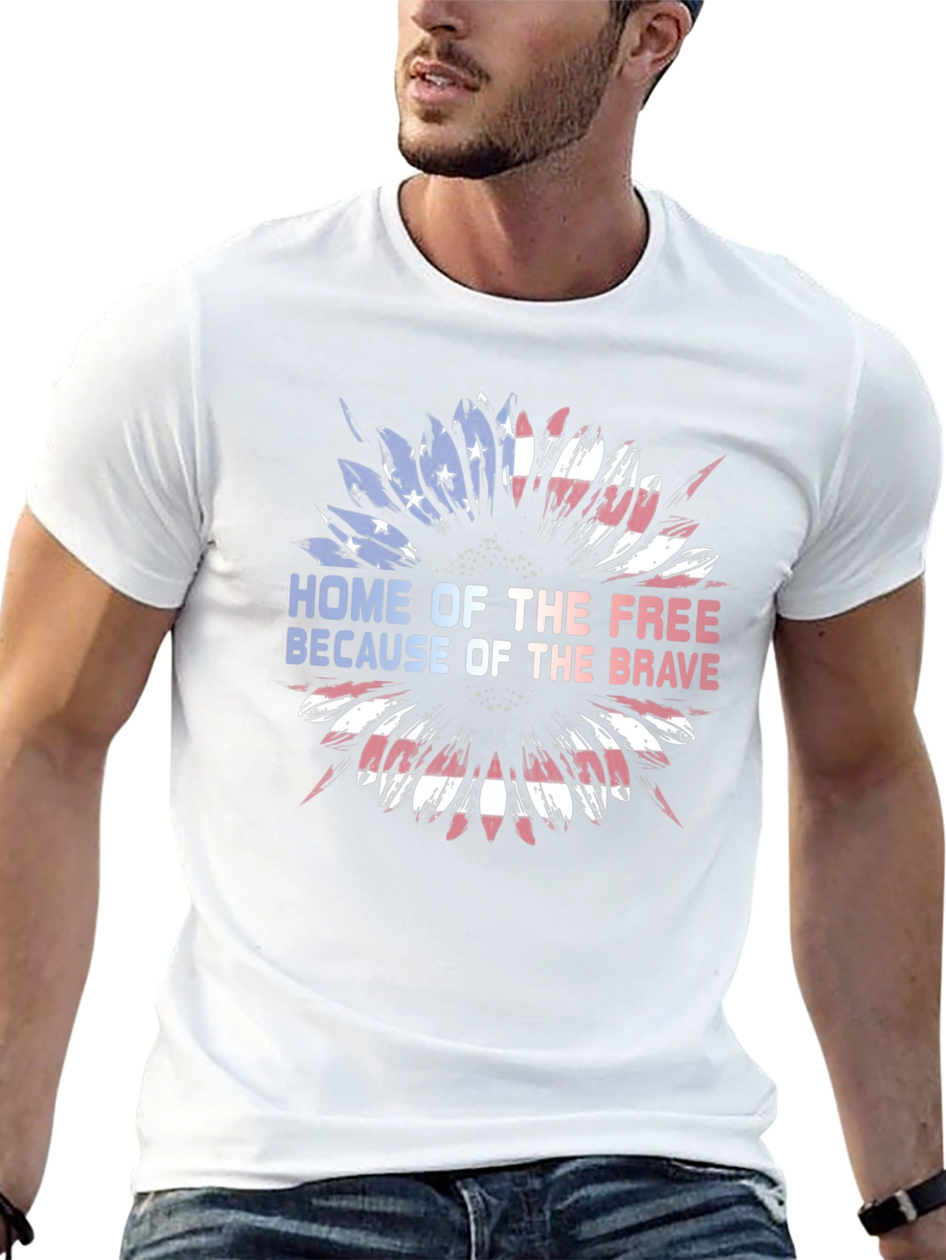 Patriotic Sunflower T-Shirt - Home of the Free