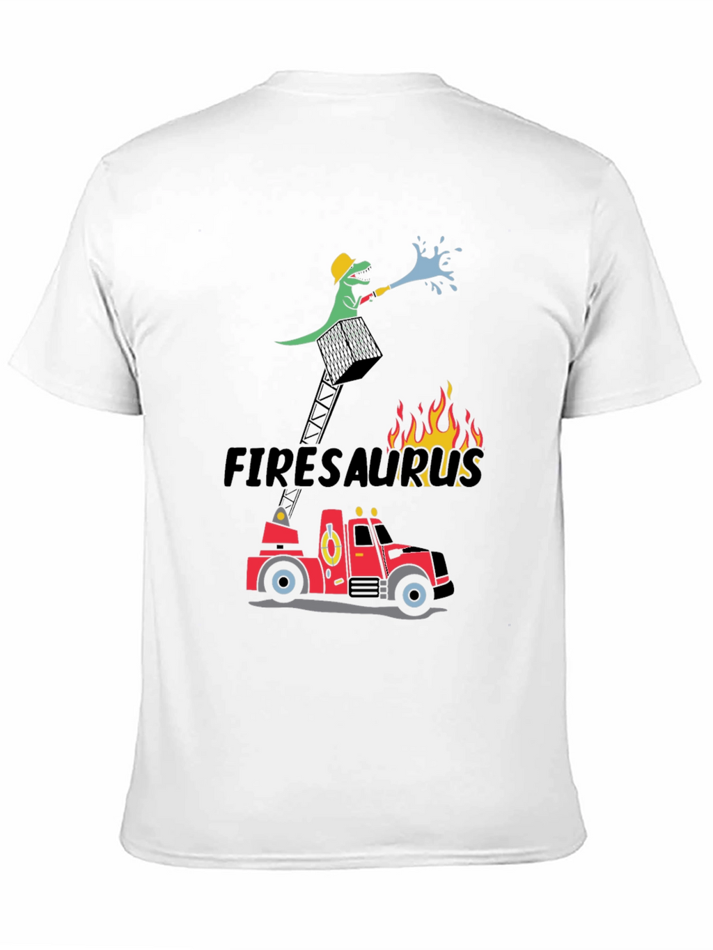 Firesaurus Cartoon Graphic T-Shirt