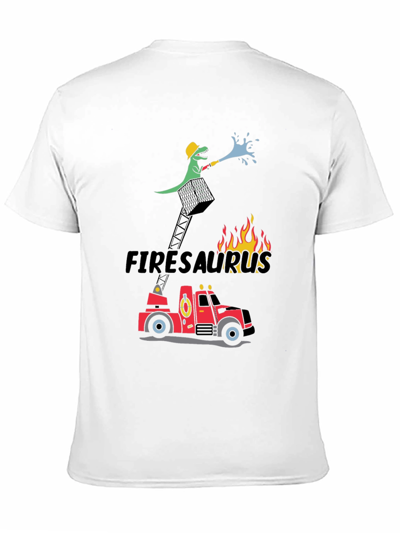 Firesaurus Cartoon Graphic T-Shirt