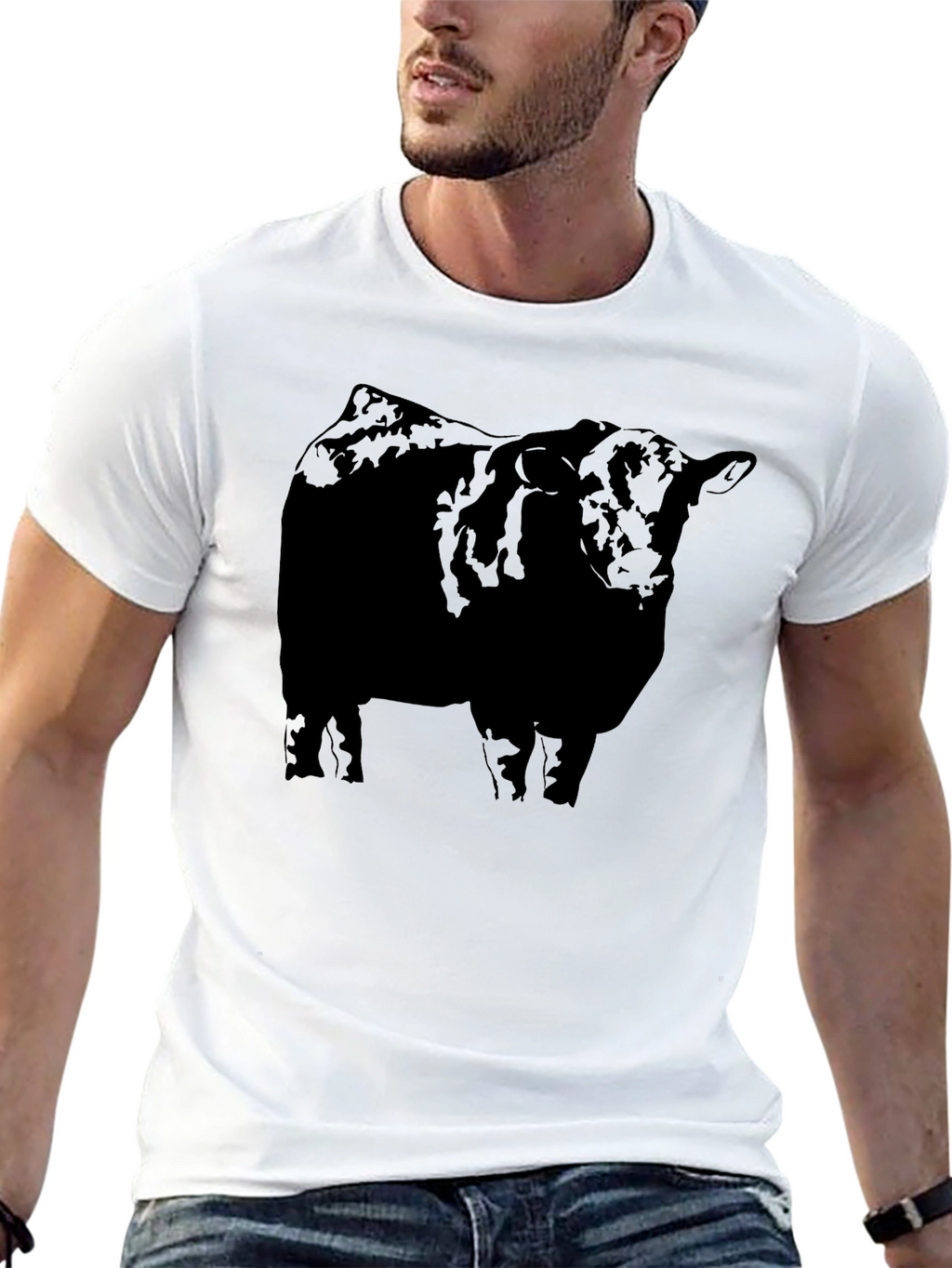 Black Angus Bull T-Shirt - Bold Graphic Tee