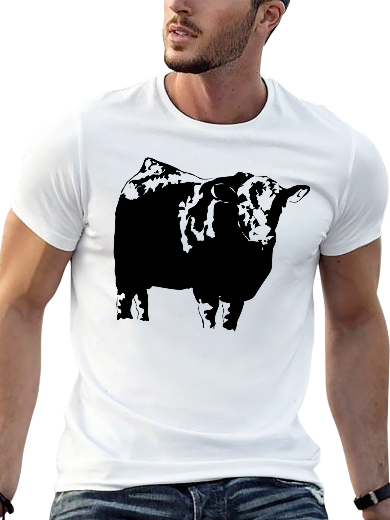 Black Angus Bull T-Shirt - Bold Graphic Tee