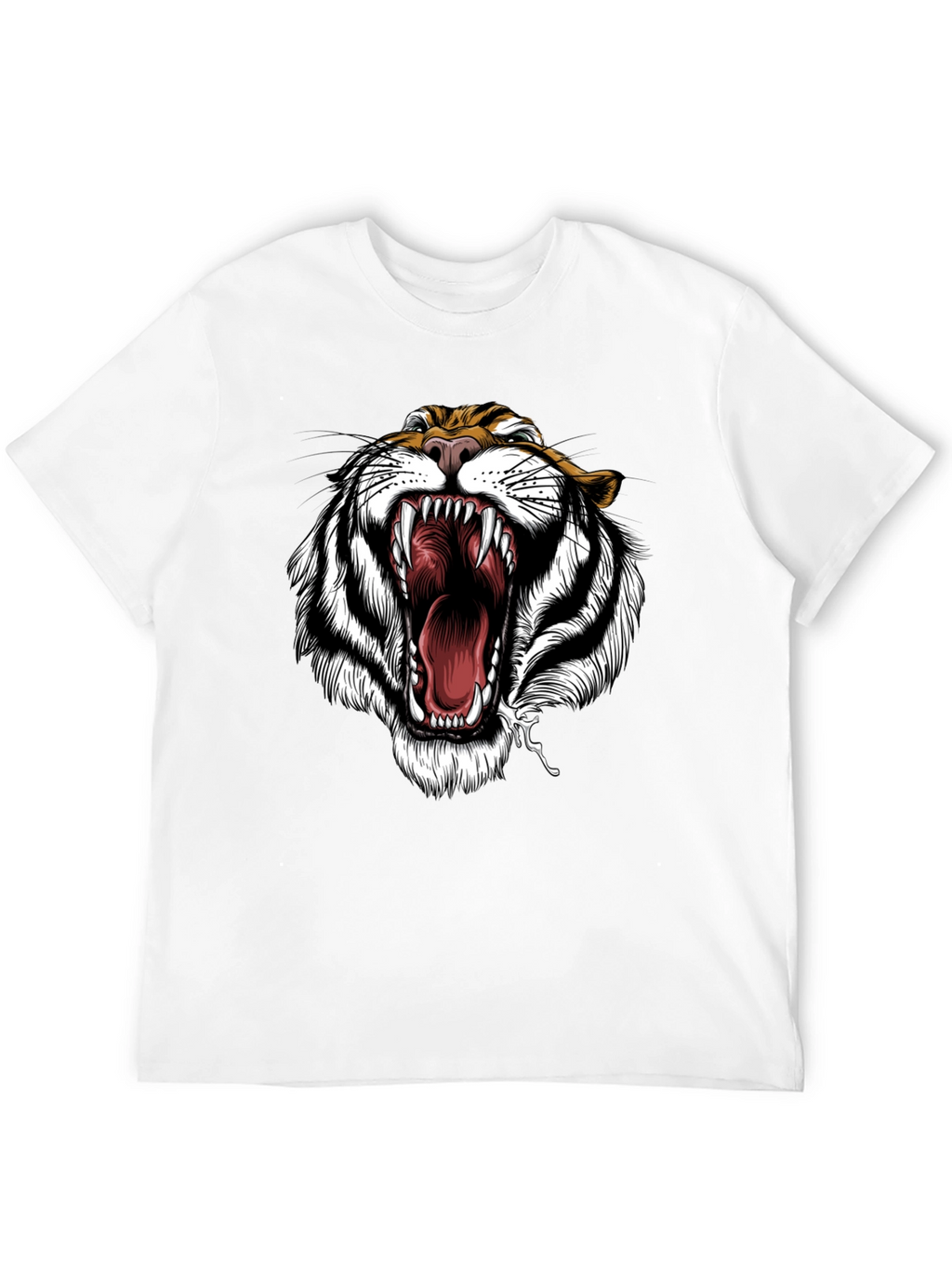 Tiger Roar Graphic Print Black T-Shirt