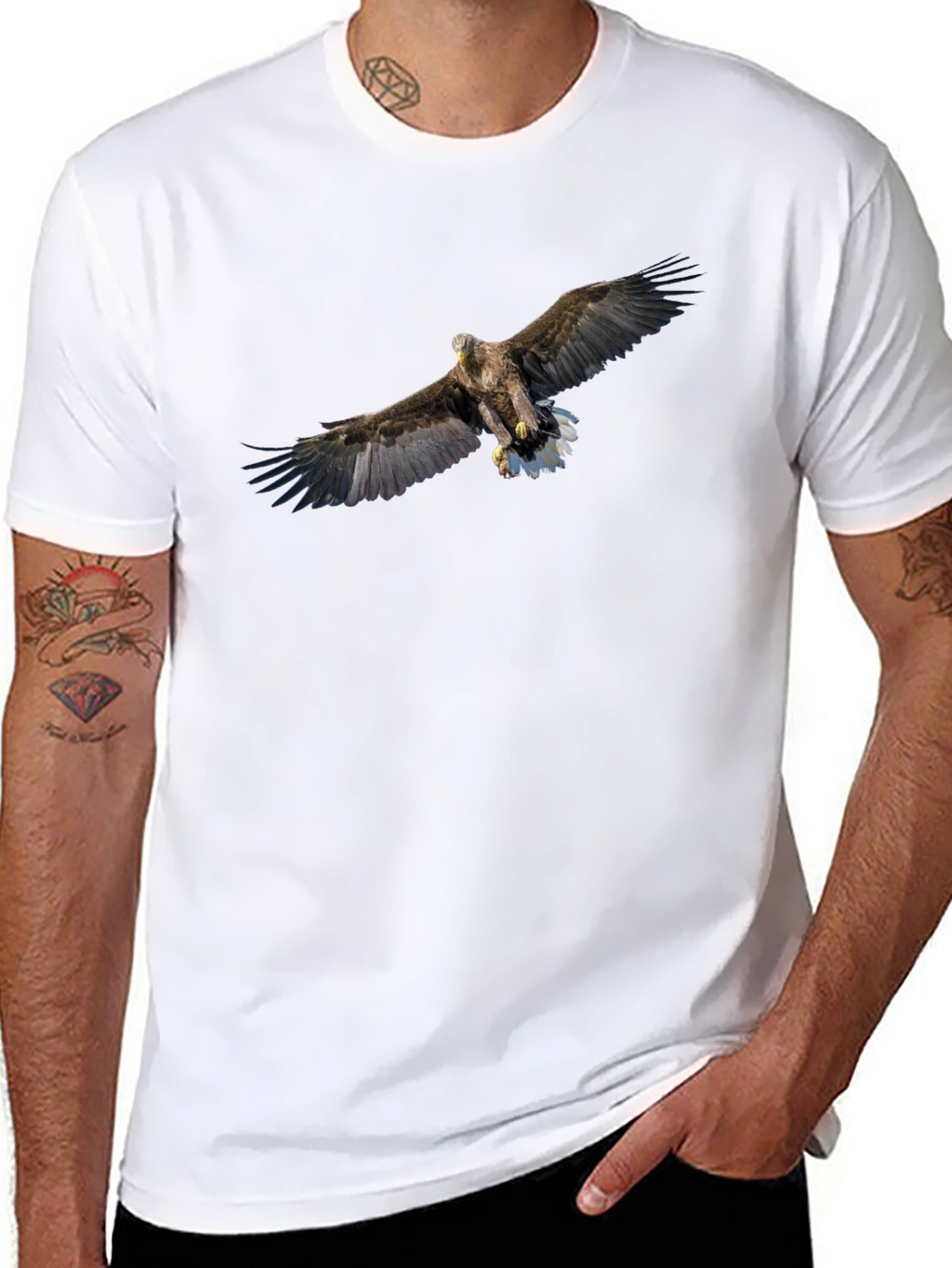 Eagle Graphic Black T-Shirt for Men