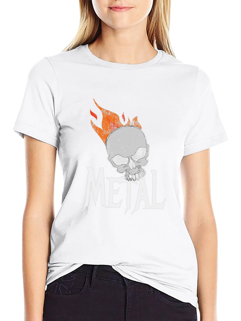 Metal Skull Graphic T-Shirt