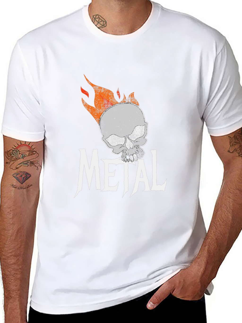 Metal Skull Graphic T-Shirt