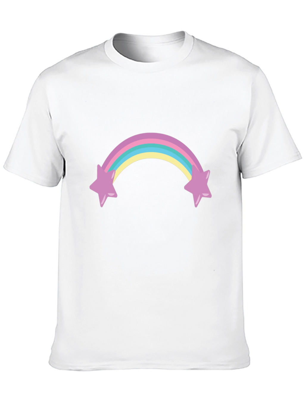 Rainbow Star T-Shirt - Black Cotton Blend