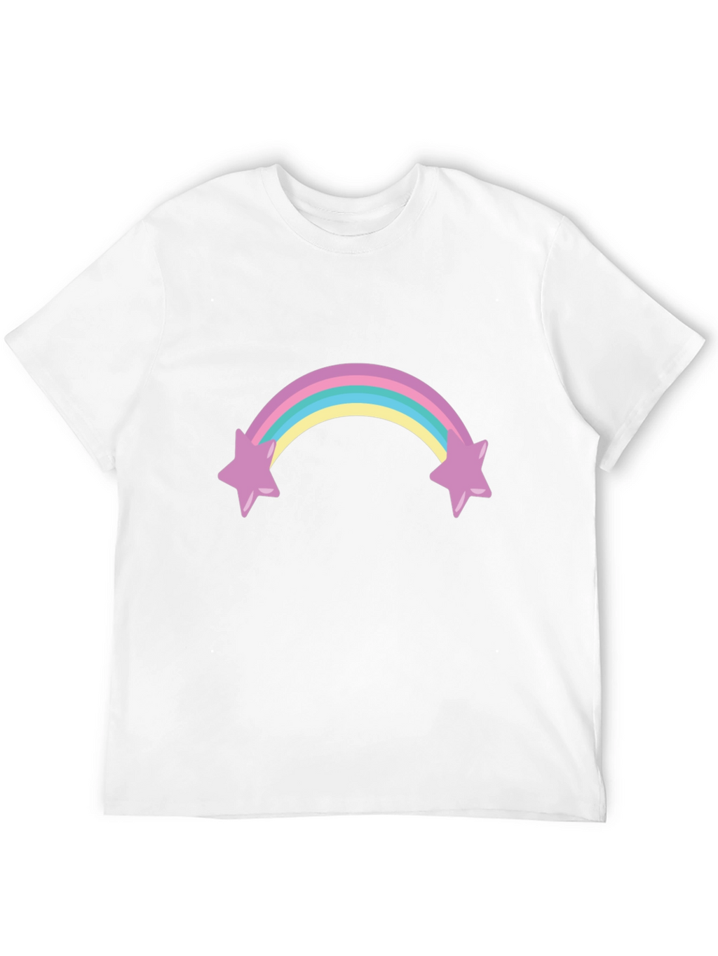 Rainbow Star T-Shirt - Black Cotton Blend