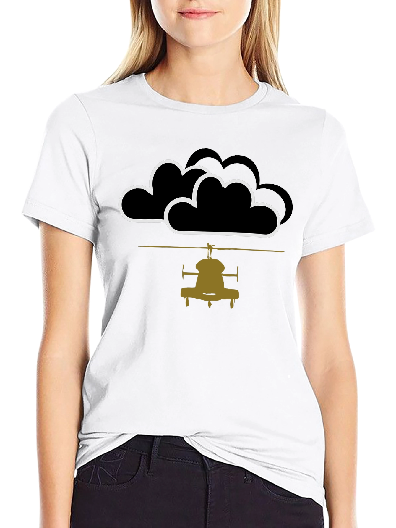 Helicopter in the Clouds Graphic Tee