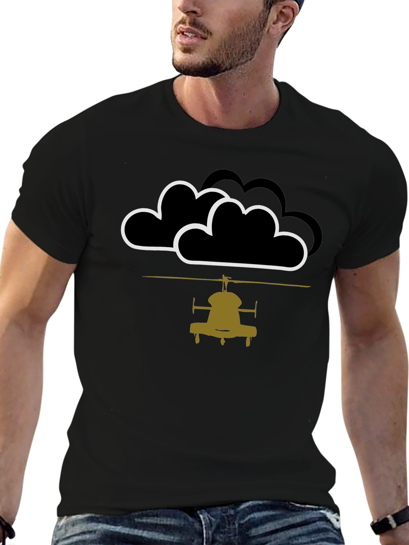 Helicopter in the Clouds Graphic Tee