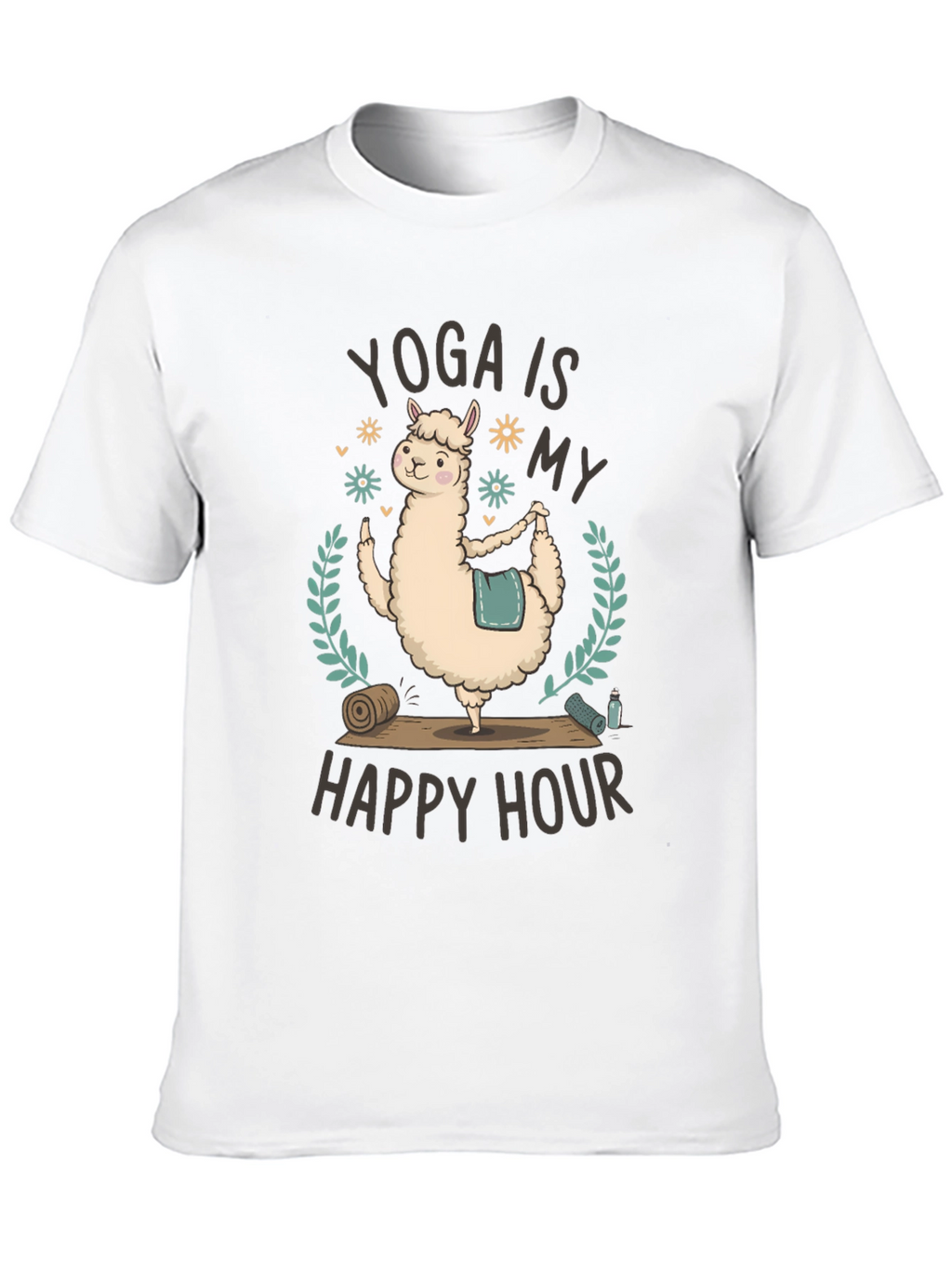 Yoga Llama T-Shirt - Happy Hour Fitness Tee