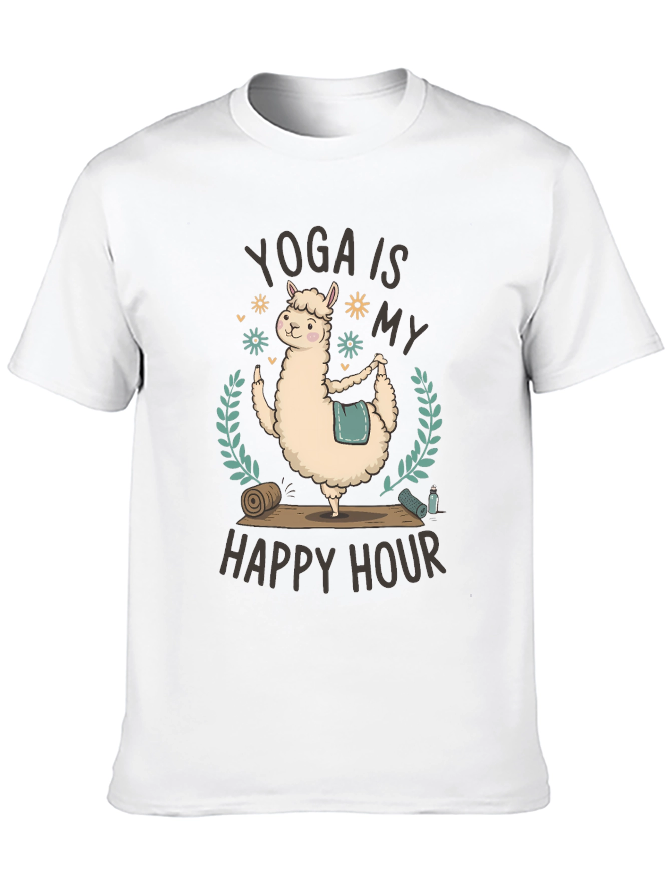 Yoga Llama T-Shirt - Happy Hour Fitness Tee
