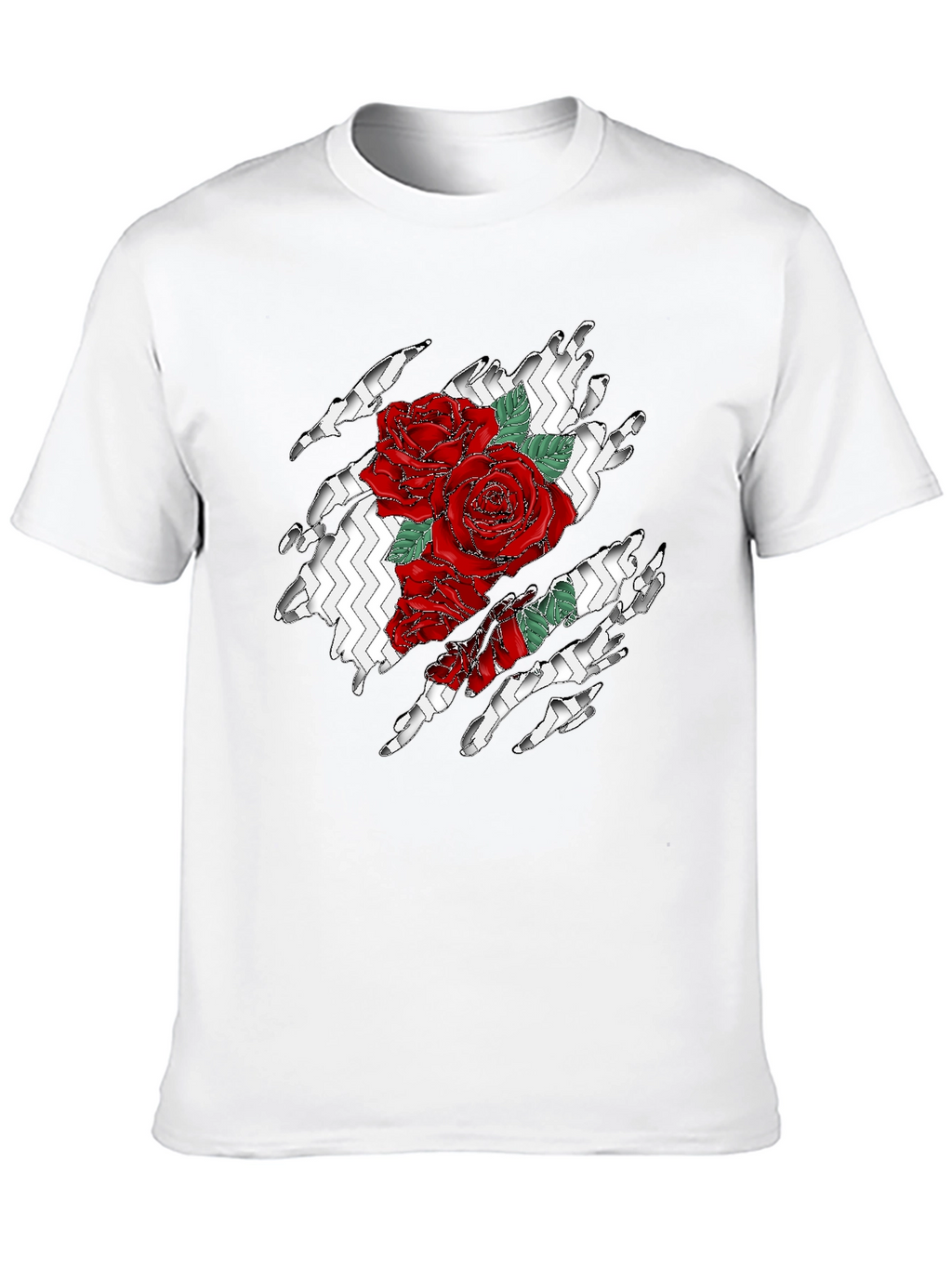 Rose Torn Black T-Shirt