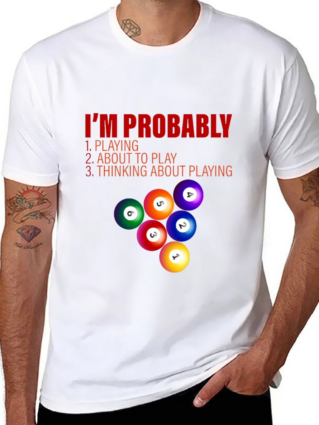 Billiard Player T-Shirt - Im Probably Playing