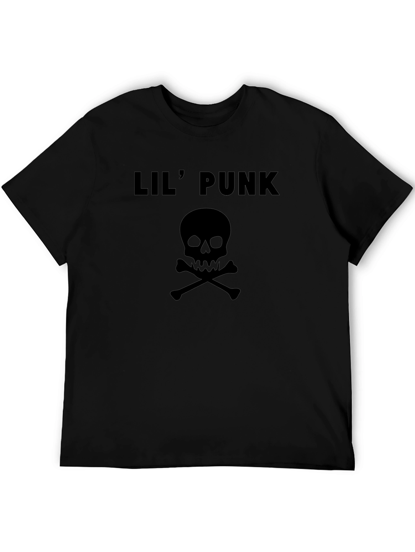 Lil Punk Skull Graphic Tee - Black