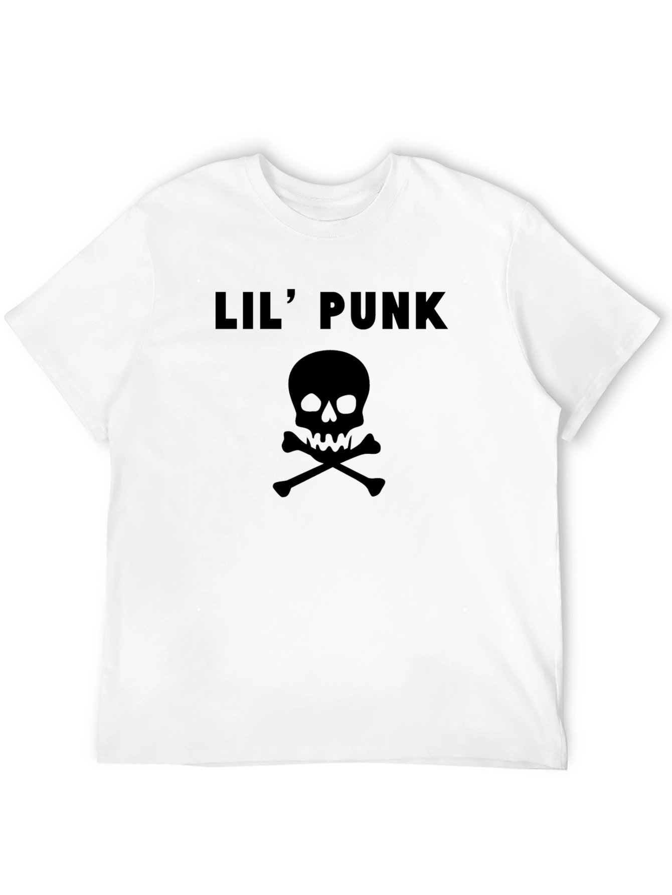 Lil Punk Skull Graphic Tee - Black