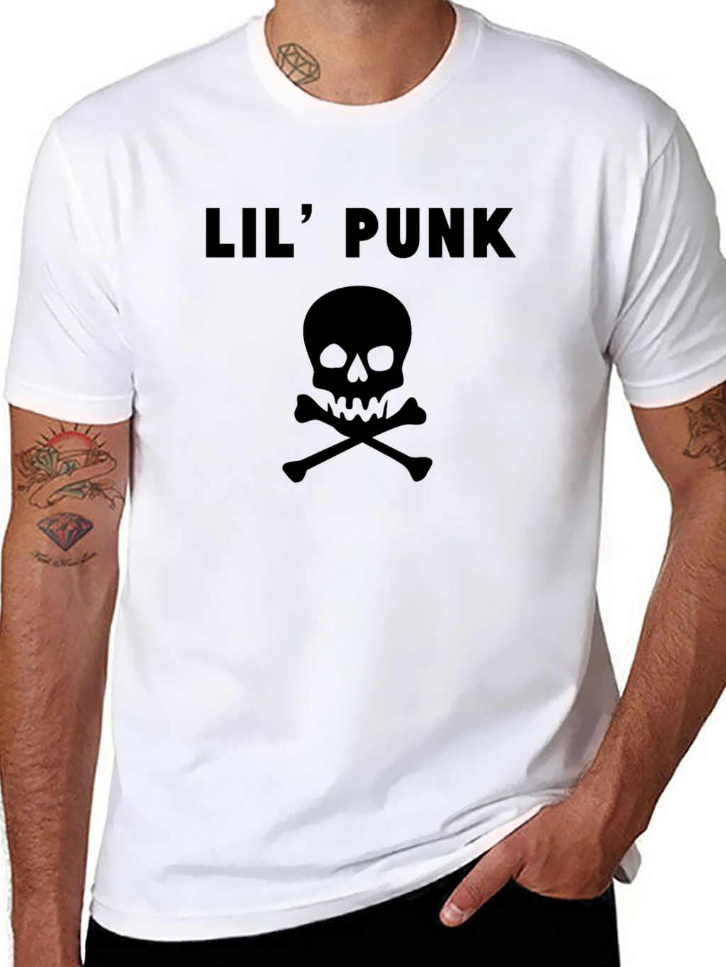 Lil Punk Skull Graphic Tee - Black