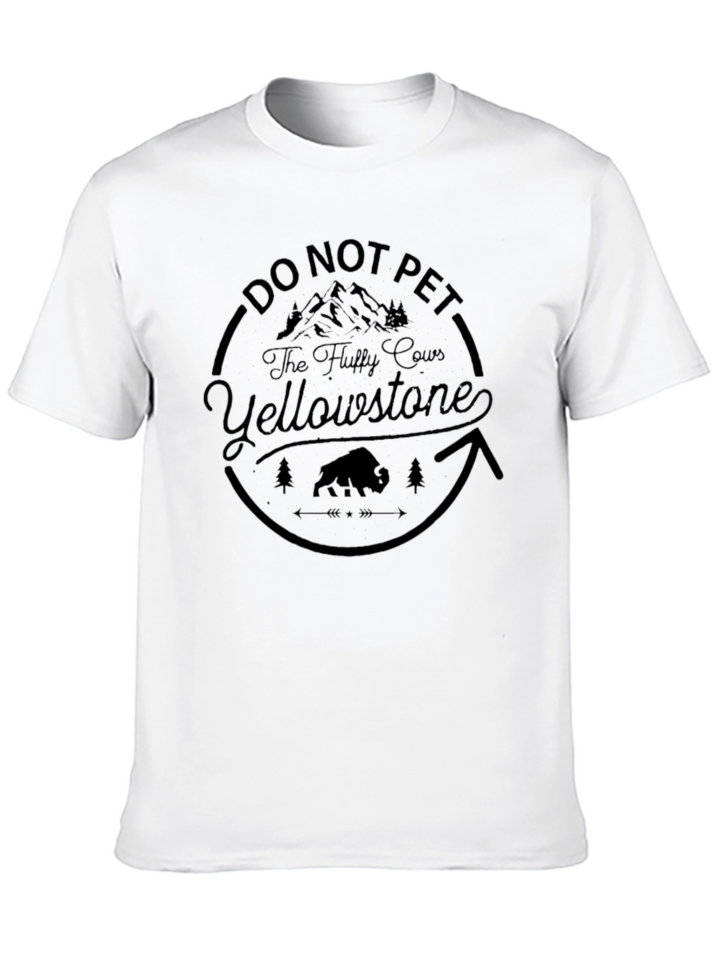 Yellowstone Fluffy Cows Graphic T-Shirt