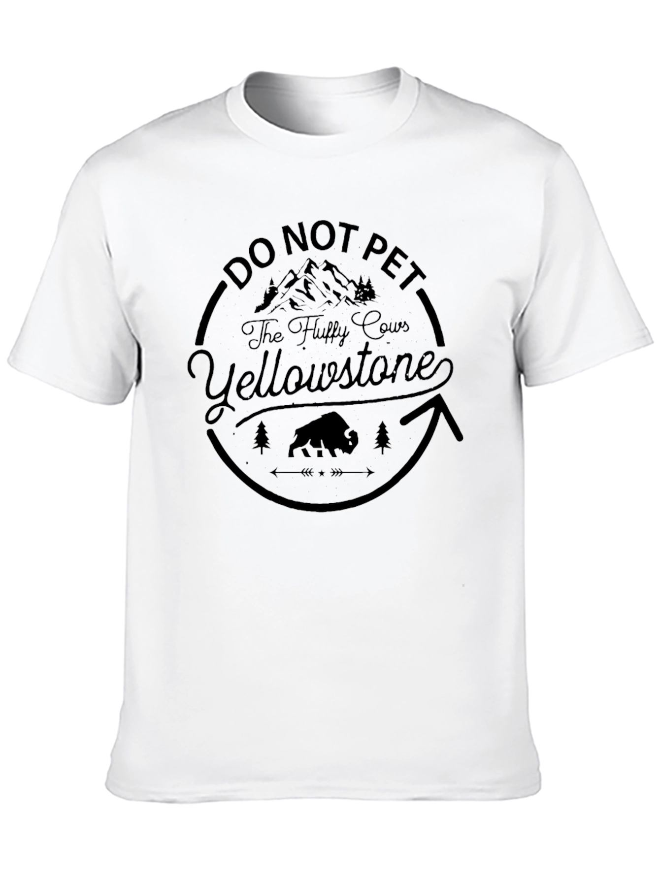Yellowstone Fluffy Cows Graphic T-Shirt
