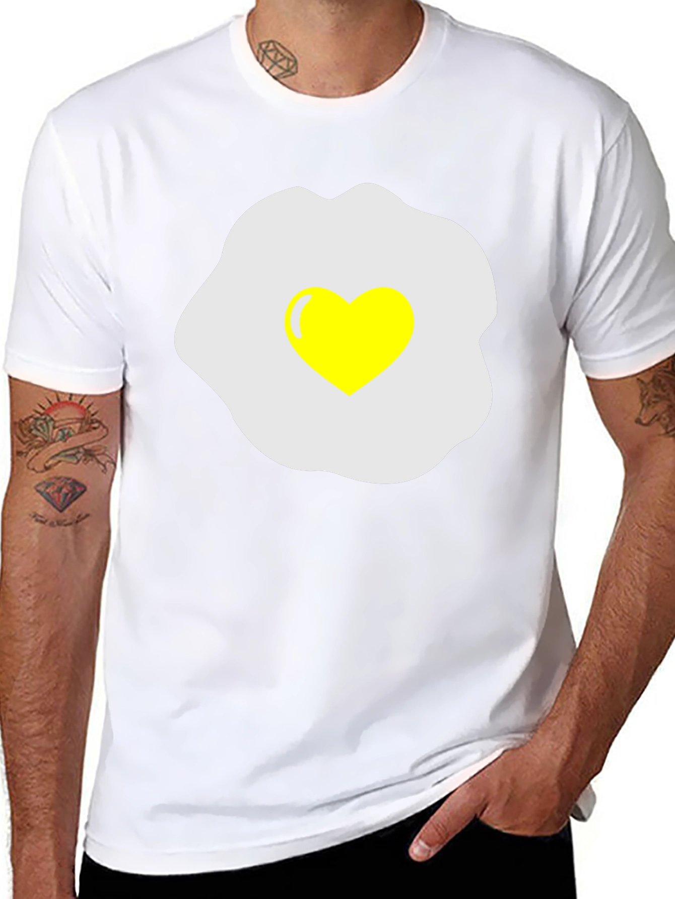 Heart Egg T-Shirt - Sunny Side Up Love!