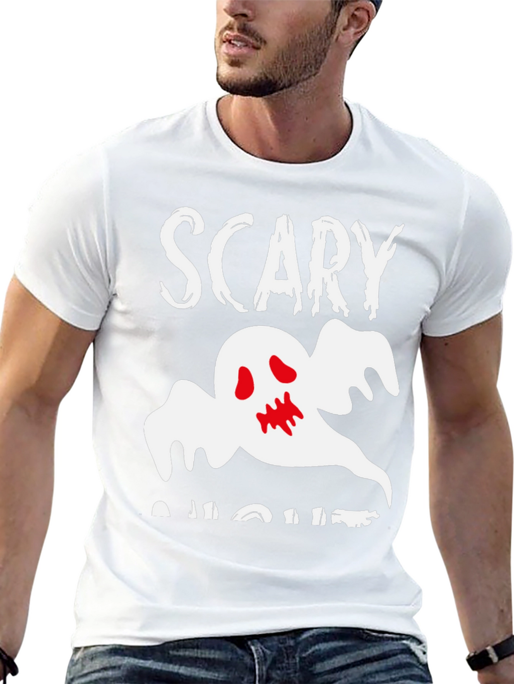 Scary Night Ghost Graphic T-Shirt