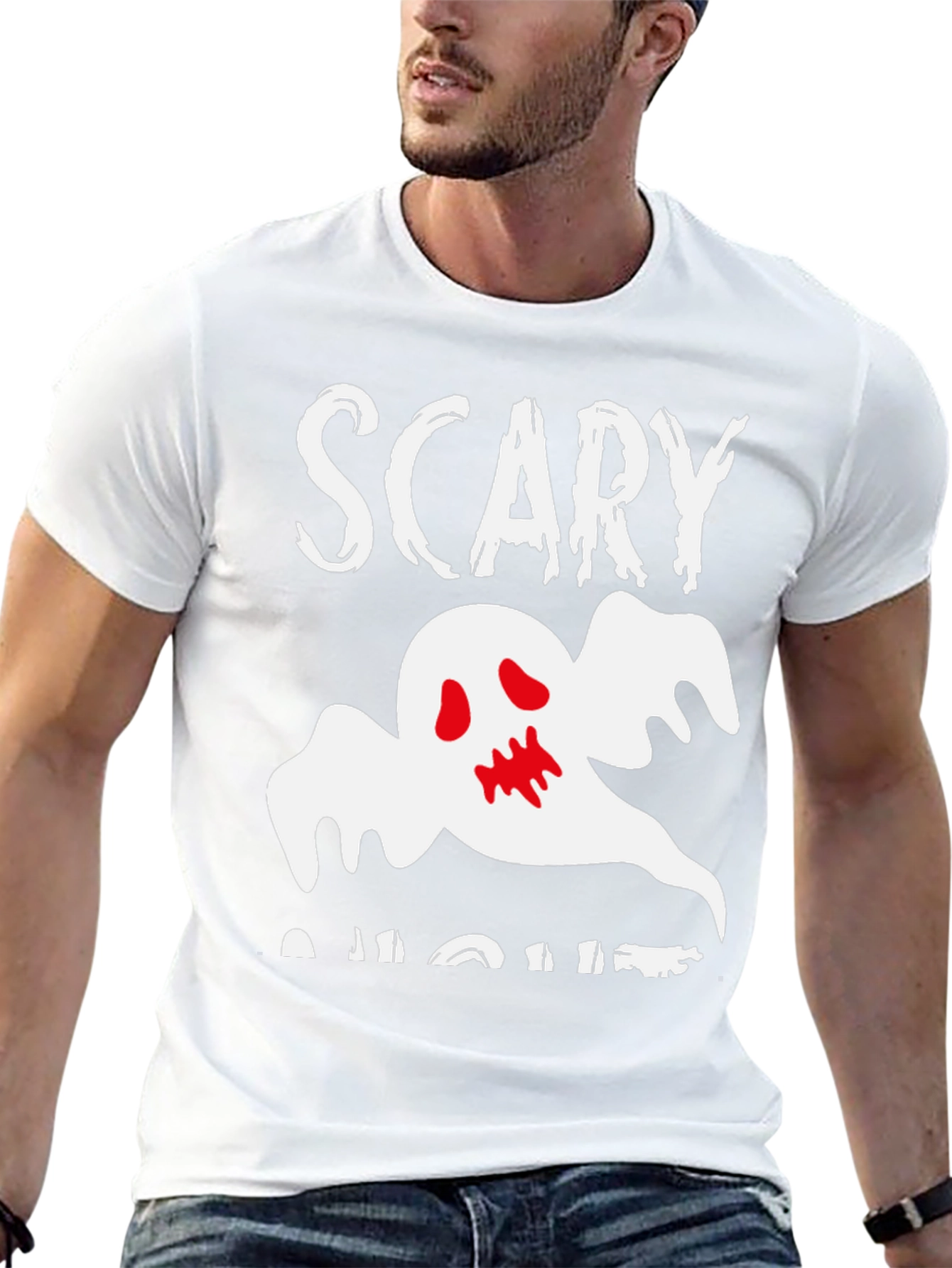 Scary Night Ghost Graphic T-Shirt