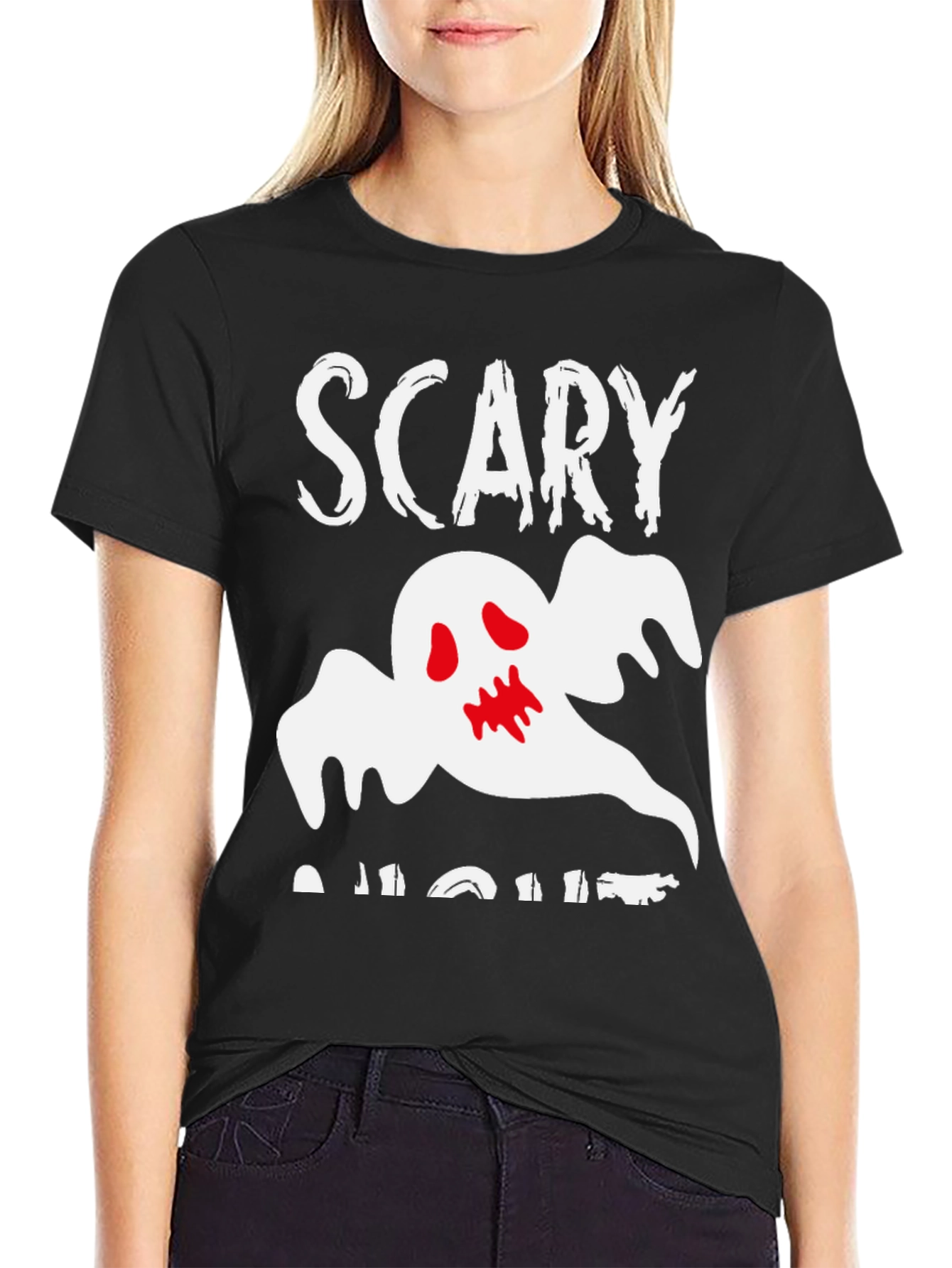 Scary Night Ghost Graphic T-Shirt