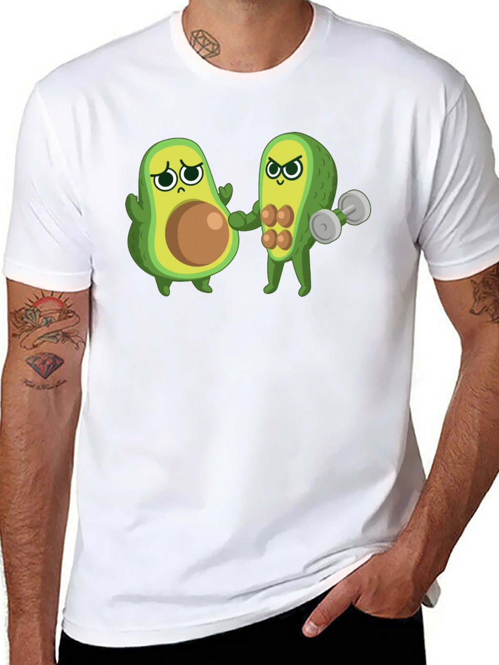 Funny Avocado Gym T-Shirt - Black