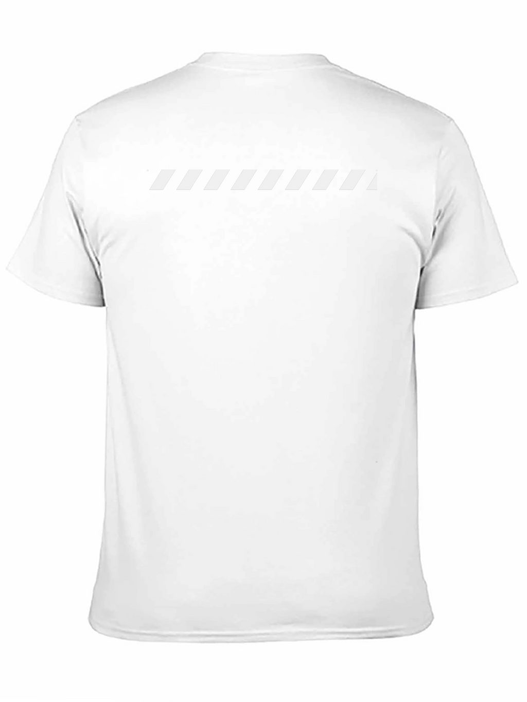 Mens Black T-Shirt with White Diagonal Stripes