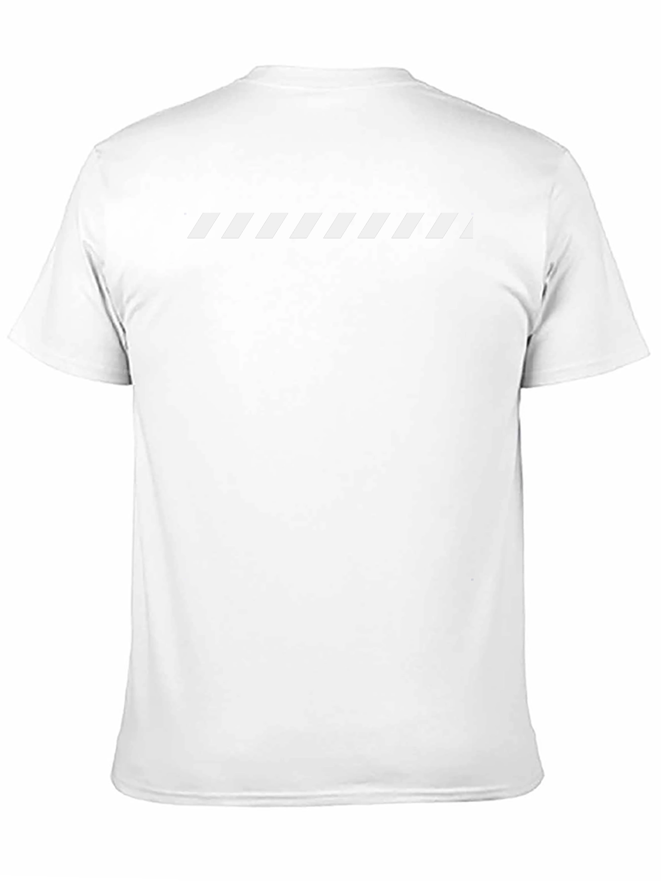 Mens Black T-Shirt with White Diagonal Stripes