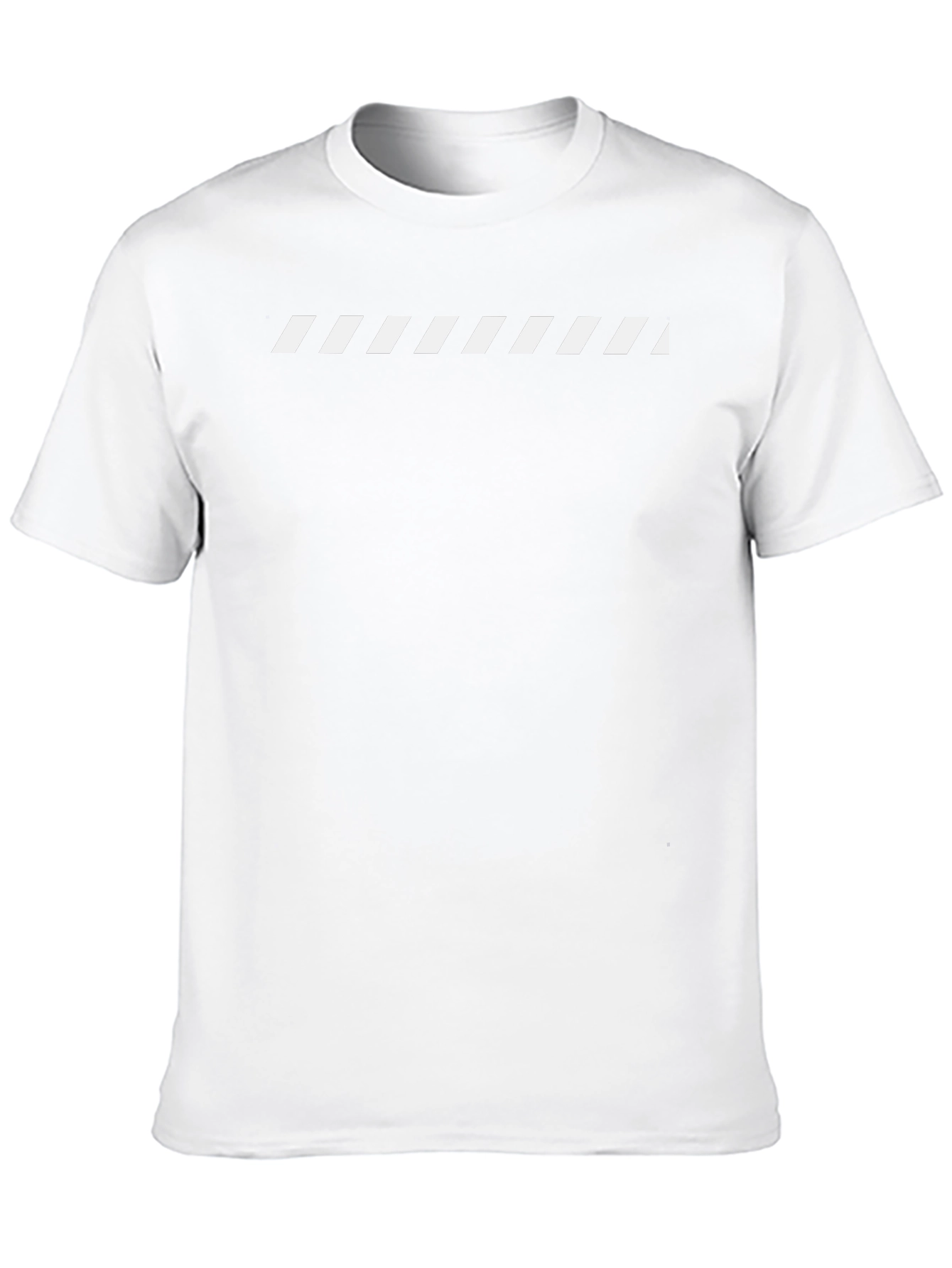 Mens Black T-Shirt with White Diagonal Stripes