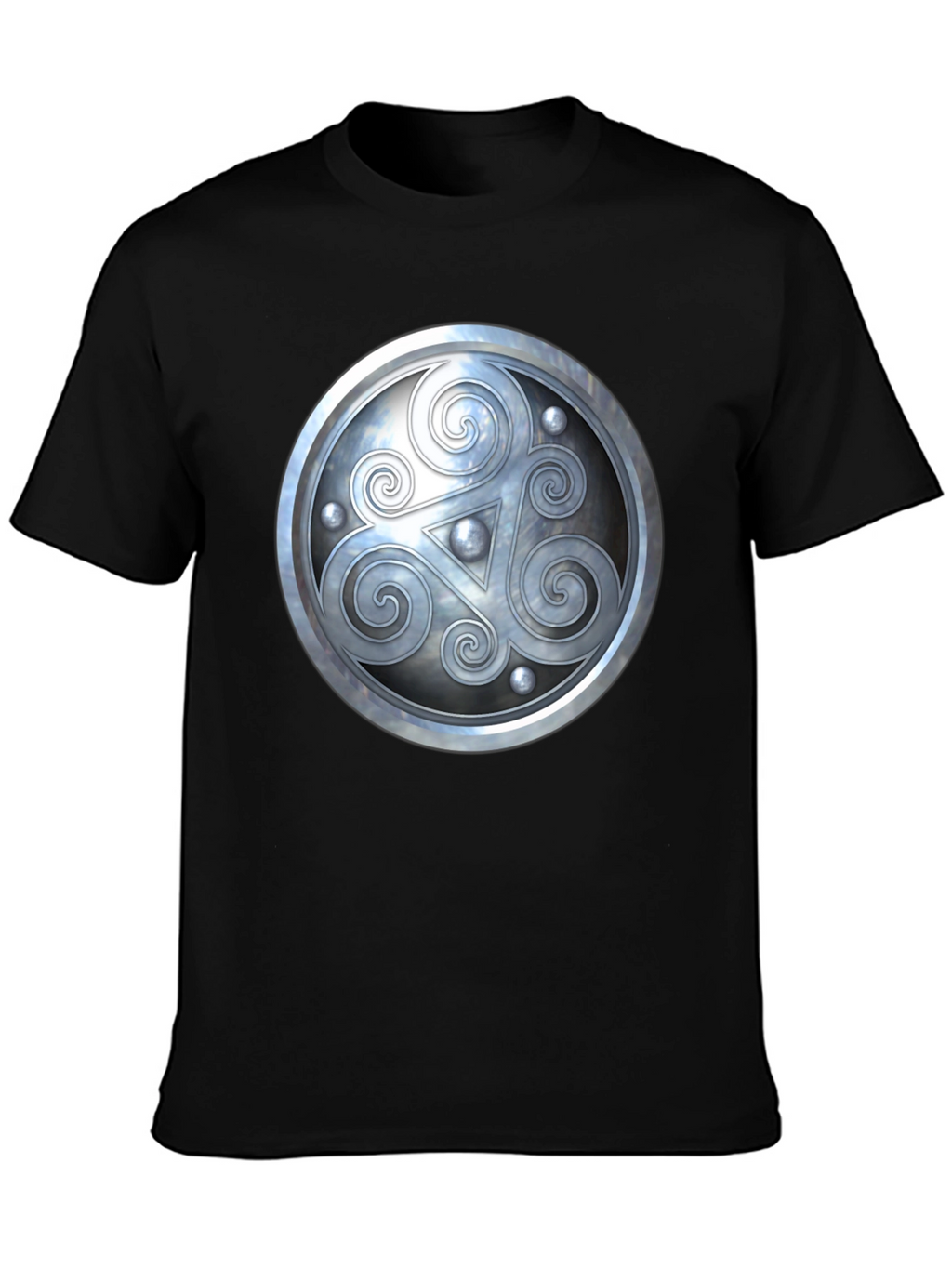 Celtic Shield Design Black T-Shirt